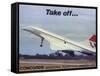 The Anglo-French Supersonic Passenger Plane Leaves the Ground at Heathrow Airport-null-Framed Stretched Canvas
