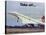 The Anglo-French Supersonic Passenger Plane Leaves the Ground at Heathrow Airport-null-Stretched Canvas