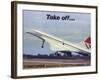 The Anglo-French Supersonic Passenger Plane Leaves the Ground at Heathrow Airport-null-Framed Photographic Print