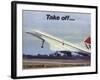 The Anglo-French Supersonic Passenger Plane Leaves the Ground at Heathrow Airport-null-Framed Photographic Print
