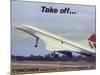The Anglo-French Supersonic Passenger Plane Leaves the Ground at Heathrow Airport-null-Mounted Photographic Print