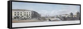 The Anichkov Bridge (From the Panorama of the Nevsky Prospek)-Vasily Semyonovich Sadovnikov-Framed Stretched Canvas