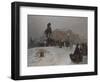 The Anichkov Bridge on Nevsky Prospekt at Dusk-Paolo Sala-Framed Giclee Print