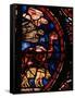 The Animals Boarding Noah's Ark, from the Noah-Window, 13th circa Stained Glass-null-Framed Stretched Canvas