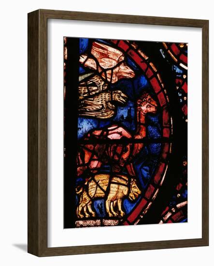 The Animals Boarding Noah's Ark, from the Noah-Window, 13th circa Stained Glass-null-Framed Giclee Print