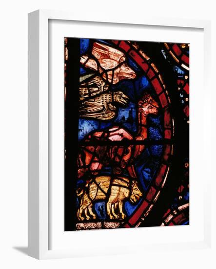 The Animals Boarding Noah's Ark, from the Noah-Window, 13th circa Stained Glass-null-Framed Giclee Print