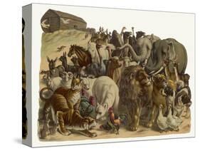 The Animals Emerge Two by Two from Noah's Ark-null-Stretched Canvas