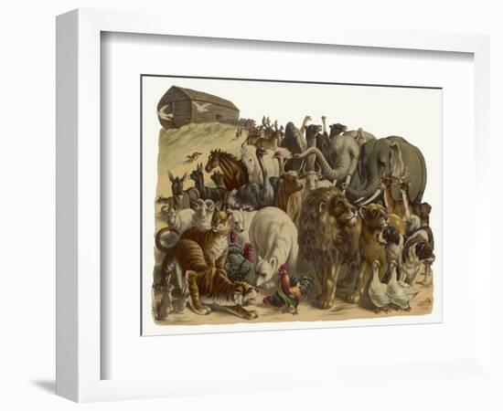 The Animals Emerge Two by Two from Noah's Ark-null-Framed Photographic Print