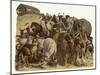 The Animals Emerge Two by Two from Noah's Ark-null-Mounted Photographic Print
