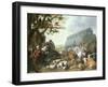 The Animals Entering Noah's Ark, 1650-Giovanni Battista Benvenuti-Framed Giclee Print