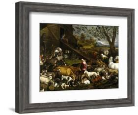 The Animals Entering the Arc, Ca. 1570-Jacopo Bassano-Framed Giclee Print