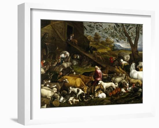 The Animals Entering the Arc, Ca. 1570-Jacopo Bassano-Framed Giclee Print