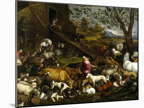 The Animals Entering the Arc, Ca. 1570-Jacopo Bassano-Mounted Giclee Print