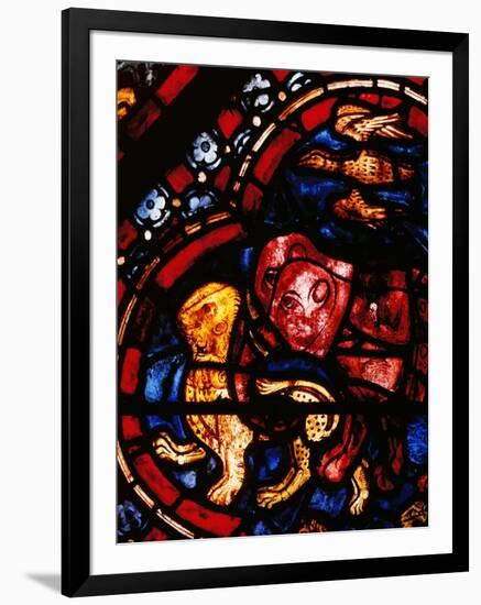 The Animals Leaving Noah's Ark, Stained Glass-null-Framed Giclee Print