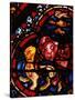 The Animals Leaving Noah's Ark, Stained Glass-null-Stretched Canvas