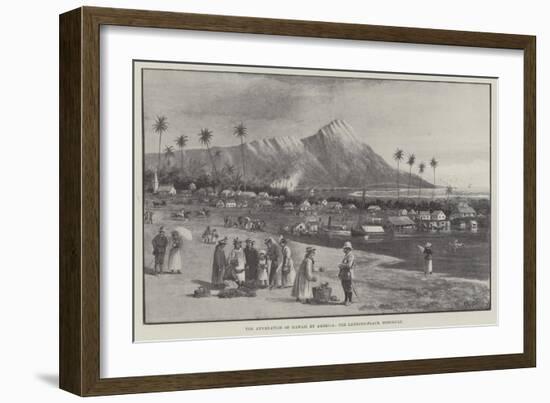 The Annexation of Hawaii by America, the Landing-Place, Honolulu-null-Framed Giclee Print