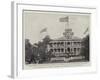 The Annexation of Hawaii, Hoisting the American Flag at Honolulu-null-Framed Giclee Print