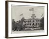 The Annexation of Hawaii, Hoisting the American Flag at Honolulu-null-Framed Giclee Print