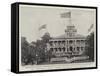 The Annexation of Hawaii, Hoisting the American Flag at Honolulu-null-Framed Stretched Canvas