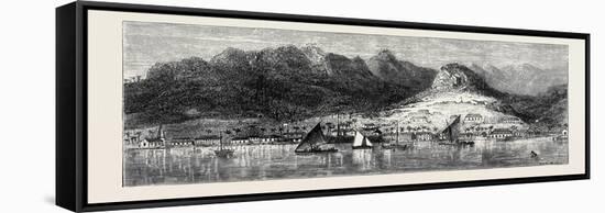 The Annexation of the Fiji Islands: View of Levuka from the Anchorage-null-Framed Stretched Canvas