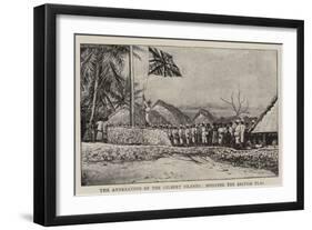 The Annexation of the Gilbert Islands, Hoisting the British Flag-null-Framed Giclee Print