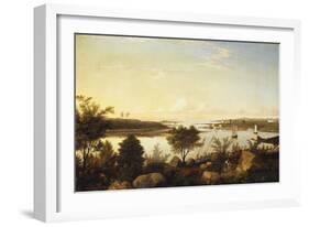 The Annisquam River Looking Toward Ipswich Bay-Fitz Hugh Lane-Framed Giclee Print