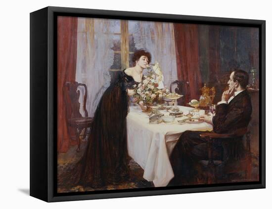 The Anniversary, "I Love Thee to the Level of Everyday's Most Quiet Need" - Elizabeth Barrett…-Albert Chevallier Tayler-Framed Stretched Canvas