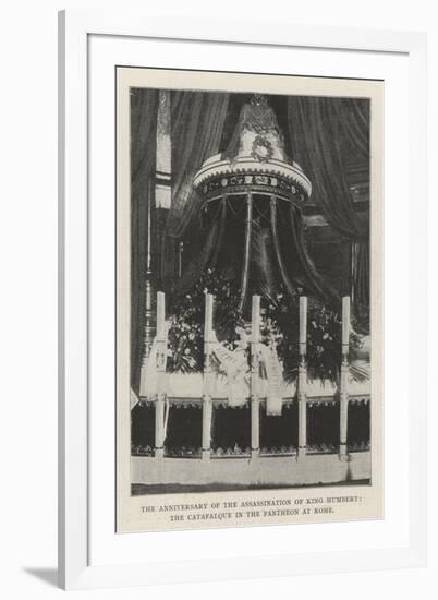 The Anniversary of the Assassination of King Humbert, the Catafalque in the Pantheon at Rome-null-Framed Giclee Print