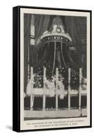 The Anniversary of the Assassination of King Humbert, the Catafalque in the Pantheon at Rome-null-Framed Stretched Canvas