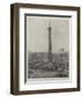 The Anniversary of Trafalgar, Decoration of the Nelson Column in Trafalgar Square-null-Framed Giclee Print