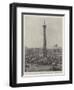 The Anniversary of Trafalgar, Decoration of the Nelson Column in Trafalgar Square-null-Framed Giclee Print