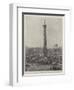 The Anniversary of Trafalgar, Decoration of the Nelson Column in Trafalgar Square-null-Framed Giclee Print