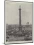 The Anniversary of Trafalgar, Decoration of the Nelson Column in Trafalgar Square-null-Mounted Giclee Print