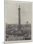 The Anniversary of Trafalgar, Decoration of the Nelson Column in Trafalgar Square-null-Mounted Giclee Print