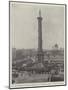 The Anniversary of Trafalgar, Decoration of the Nelson Column in Trafalgar Square-null-Mounted Giclee Print