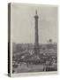 The Anniversary of Trafalgar, Decoration of the Nelson Column in Trafalgar Square-null-Stretched Canvas