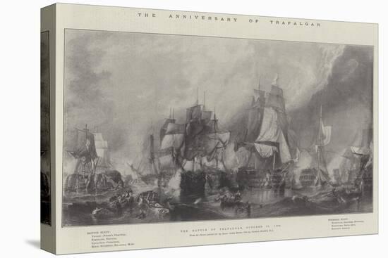 The Anniversary of Trafalgar, the Battle of Trafalgar, 21 October 1805-null-Stretched Canvas