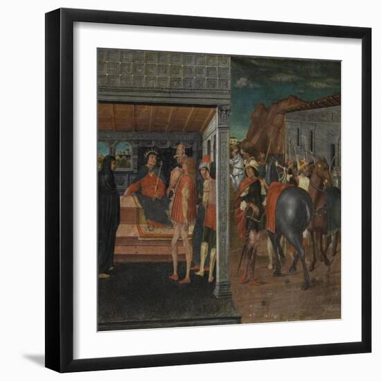 The Announcement of the Death of Uriah to King David and Bathsheba-Domenico Morone-Framed Giclee Print