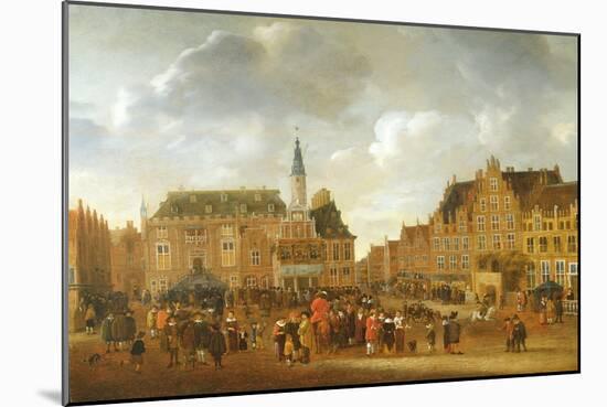 The Announcement of the Peace Treaty of Munster in 1648 from the Balcony of the Town Hall of Haarle-Gillis Rombouts-Mounted Giclee Print