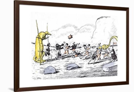 The Annual Football Match Between the Old Red Sandstone Rovers and the Pliocene Wanderers Was Immen-Edward Tennyson Reed-Framed Giclee Print