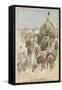 The Annual Migration of Algerian Tribes, for the Purpose of Trading-null-Framed Stretched Canvas