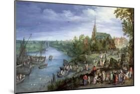 The Annual Parish Fair in Schelle, 1614-Jan Brueghel the Elder-Mounted Giclee Print