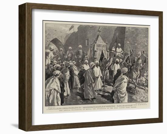 The Annual Pilgrimage to Mecca, the Departure of the Holy Carpet from Jeddeh-Oswaldo Tofani-Framed Giclee Print