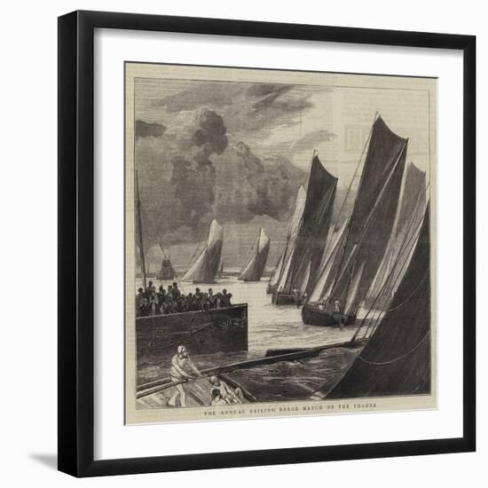 The Annual Sailing Barge Match on the Thames-null-Framed Giclee Print