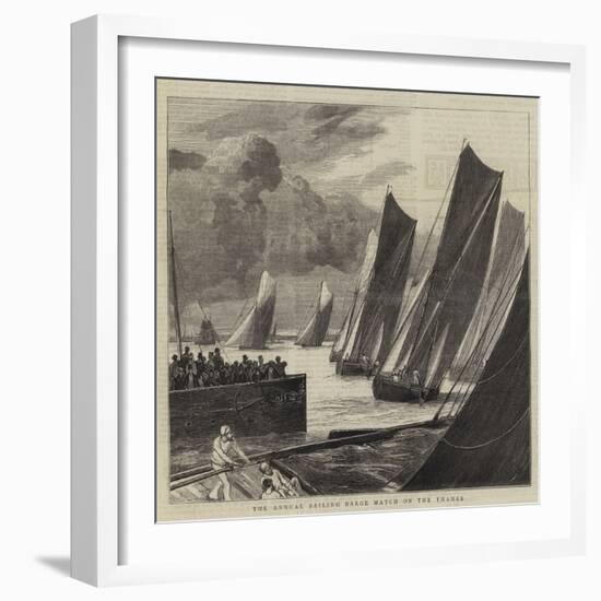 The Annual Sailing Barge Match on the Thames-null-Framed Giclee Print
