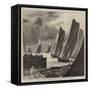 The Annual Sailing Barge Match on the Thames-null-Framed Stretched Canvas