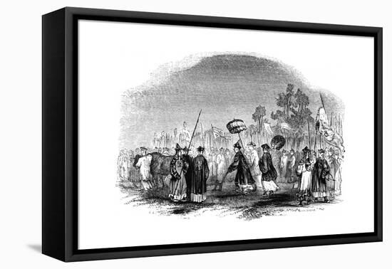 The Annual Spring Festival, 1847-Evans-Framed Stretched Canvas