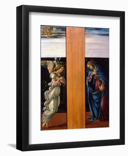 'The Annunciate Virgin and Archangel Gabriel', 1490-Sandro Botticelli-Framed Giclee Print