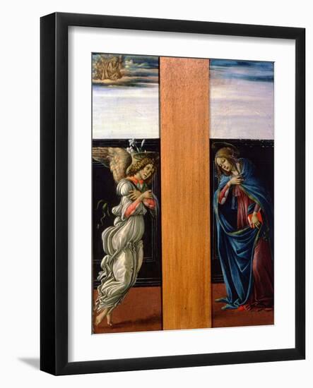 'The Annunciate Virgin and Archangel Gabriel', 1490-Sandro Botticelli-Framed Giclee Print