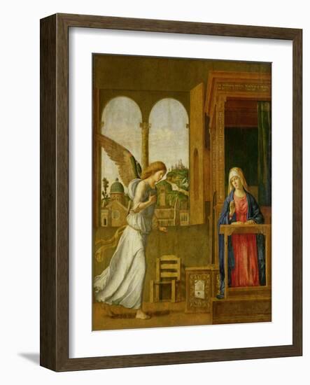 The Annunciation, 1495-Giovanni Battista Cima Da Conegliano-Framed Giclee Print